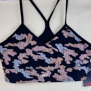 Reebok Women's XL ID Train Camouflage Sports Bra Pink Blue Camo NWT